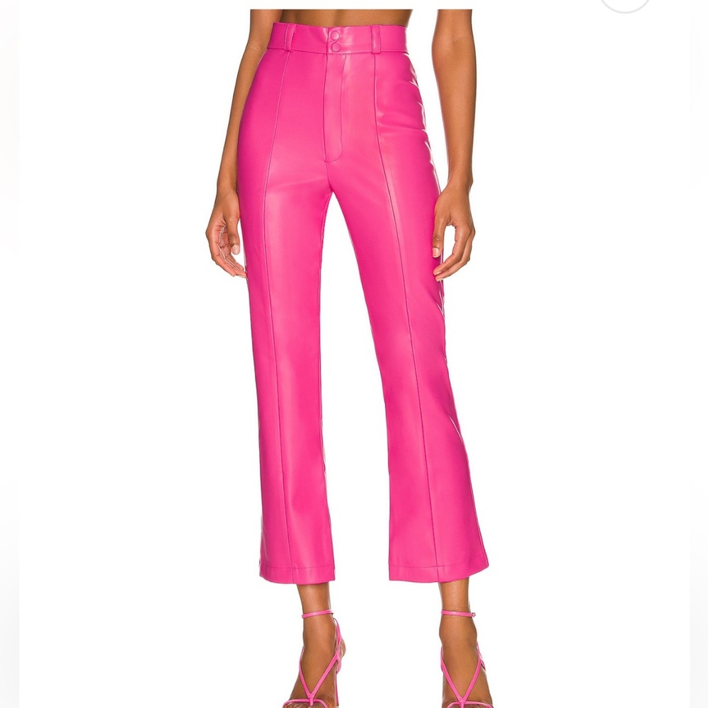 BARDOT Polly Faux Leather Pant in Hot Pink - Size Small/US 4